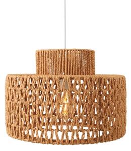 MAXLIGHT P0587 - Lampadario a sospensione con filo RAFFLE 1xE27/15W/230V diametro 40 cm marrone