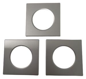 3 Pezzi Coperchi Quadrati Silver Per Faretti Led FP8705W