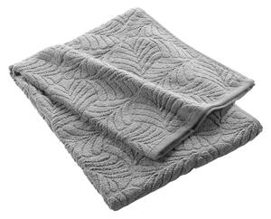 Asciugamano grigio in spugna di cotone 70x130 cm Madeira - douceur d'intérieur