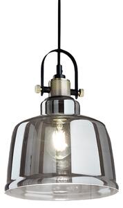 Lampadario moderno perenz vintage 6840 fu e27 led sospensione vetro fumè calata interno - Perenz