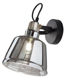 Applique moderna perenz vintage 6842 fu e27 led lampada parete vetro fumè orientabile interno - Perenz