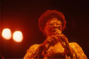 Fotografia Ella Fitzgerald performing at the Bussoladomani 1980