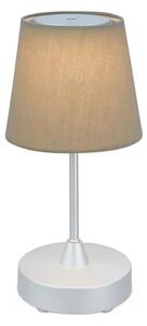 Brilo - LED Lampada da tavolo ricaricabile dimmerabile LED/3W/230V IP44 argento/beige