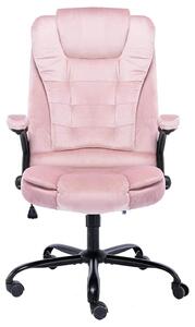 VidaXL Sedia da ufficio in velluto rosa