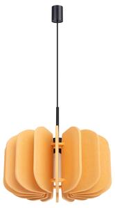 Lampada a sospensione MULA 45 giallo 1xE27 15W feltro/acciaio 146x45x45cm Sollux Lighting