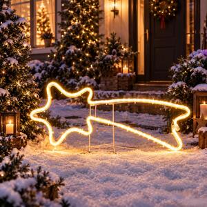 SALCAR 240 LED luci fiabesche luci di Natale luci deco Natale luce al neon stella cadente 70cm finestra all'interno luce di Natale