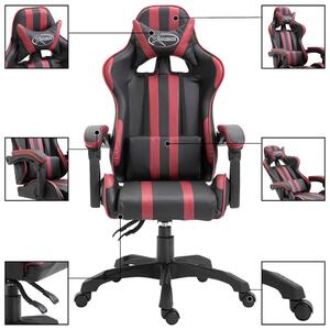 VidaXL Sedia da gioco in ecopelle rosso vino