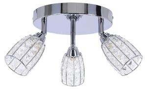 Moderno faretto da soffitto SHIBA - 3xG9, 15W, cromato / trasparente