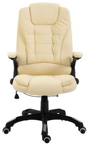 VidaXL Sedia da ufficio in Pelle finta crema