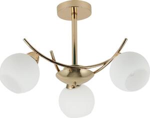 Moderna illuminazione a sospensione a tre bracci AMOS - 3xE27, 40W, oro/bianco