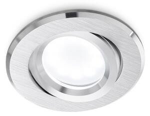 Faretto incasso gea led orim r gfa130 led spot orientabile alluminio spazzolato cartongesso tondo gu10 - Gea Led