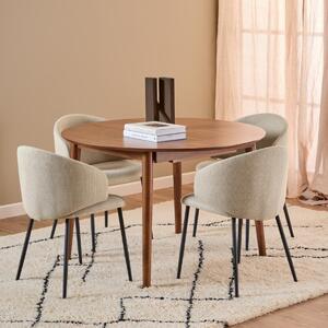 Tavolo da pranzo Montreux Ø115/154cm con 1 inserto in noce