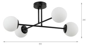 Brilagi - Plafoniera da soffitto MALIVA 4xE14/15W/230V nero/bianco