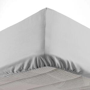 Lenzuolo in microfibra stretch grigio chiaro 90x190 cm Oscar - douceur d'intérieur
