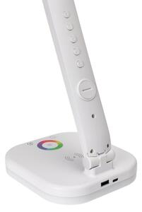 LED RGBW Lampada dimmerabile con ricarica wireless, display Porta USB 6W/5V 3000-6500K bianco