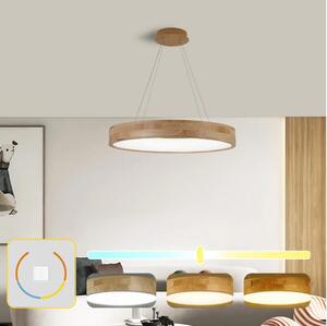Brilagi - Lampadario LED sospeso con cavo FALCON WOOD LED/40W/230V 3000/4000/6000K 60 cm in legno