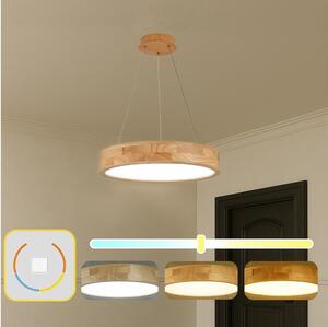Brilagi - Lampadario sospeso a cavo FALCON WOOD LED/30W/230V 3000/4000/6000K 45 cm legno