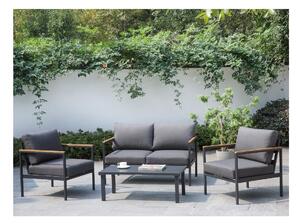 Salotto da giardino in alluminio: un divano 2 posti, due poltrone e un tavolino - VAIRAO