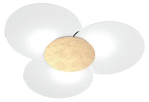 Applique moderno top light clover 1114 45 fa fr fo e27 led vetro lampada parete - Top Light