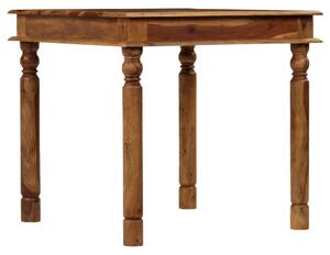 Tavolo da Pranzo in Legno Massello di Sheesham 80x80x77 cm