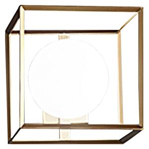 Applique moderno perenz cube 6691 e27 led 15x15 lampada parete metallo gabbia - Perenz