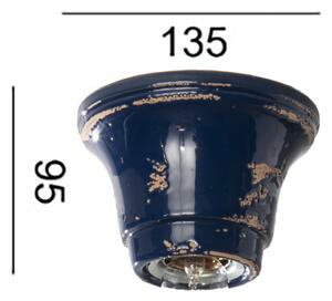 Plafoniera toscot torino 837 55 e27 led maiolica toscana lampada soffittoartigianale rustica terracotta - Toscot