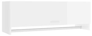 Armadio Bianco Lucido 100x32,5x35 cm in Legno Multistrato