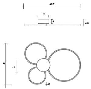 Plafoniera classica redo group atom 01-3105 1578lm 3000k led lampada soffitto - Redo Group