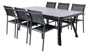 Tavolo e sedie set Dallas 2138Tessile, Metallo