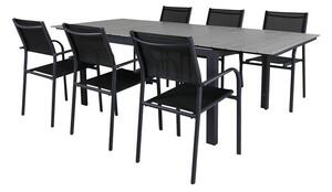 Tavolo e sedie set Dallas 2339Tessile, Metallo