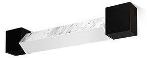 Applique led pan international maya mini ady 60cm 905lm ip40 4000k antique marble lampada parete orientabile - Pan International