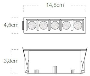 Faretto incasso lampadari bartalini avotnam 5 bianco led alluminio - Lampadari Bartalini Gesso