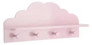 Nube appendiabiti con 4 ganci 12x48x22cm, Colori disponibili - Rosa pastello