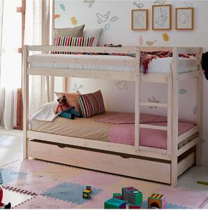 Letto a castello per bambini in legno Tiana 90x190/90x190cm, Opciones para la litera - Letto a castello + cassetto portaoggetti