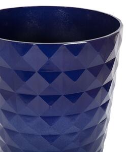 Vaso per piante in fibra di argilla blu navy 50 x ⌀ 35 cm per esterni interni per tutte le stagioni Beliani