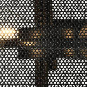 Searchlight Plafoniera Fishnet di metallo nero