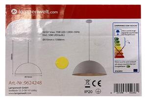 Lampenwelt - Lampadario LED a sospensione con filo 1xE27/10W/230V