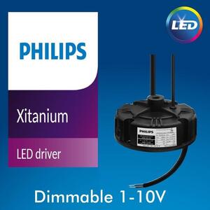 Campana LED 100W PHILIPS Xitanium driver, dimm. 0-10V, 170lm/W Colore Bianco Freddo 6.000K
