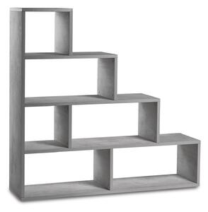 Libreria a Scala 4 Ripiani 150x144x38 cm Cemento