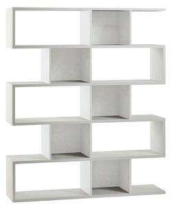 Libreria Modulare 5 Ripiani 150x180x38 cm Ossido Bianco