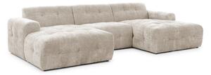 Divano angolare beige (a U/con chaise lounge) Melva – Ropez