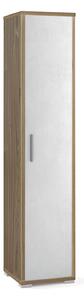 Armadio 1 Anta 39x182x41 cm Noce Stelvio/Ossido Bianco