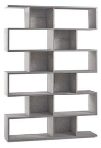 Libreria Modulare 6 Ripiani 150x215x38 cm Cemento