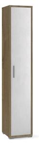 Armadio 1 Anta 39x199x41 cm Noce Stelvio/Ossido Bianco