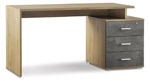 Scrivania da Ufficio 3 Cassetti 154x76x55 cm Noce Stelvio/Noce