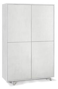 Mobile Multiuso 4 Ante 107x169x41 cm Ossido Bianco