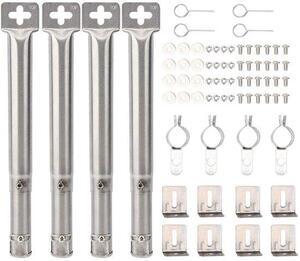 Tubo telescopico per barbecue in acciaio inossidabile - da 30,5 a 44,5 cm - Leggero - Portatile - Facile da montare - Dispositivo per barbecue
