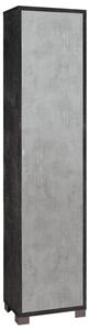 Armadio 1 Anta 43x190x29 cm Ossido Nero/Cemento