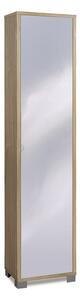 Armadio 1 Anta con Specchio 43x190x29 cm Noce Stelvio