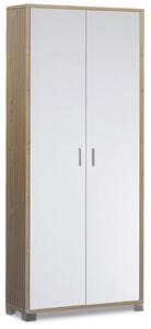 Armadio Multiuso 2 Ante 83x190x29 cm Noce Stelvio/Bianco Fiammato